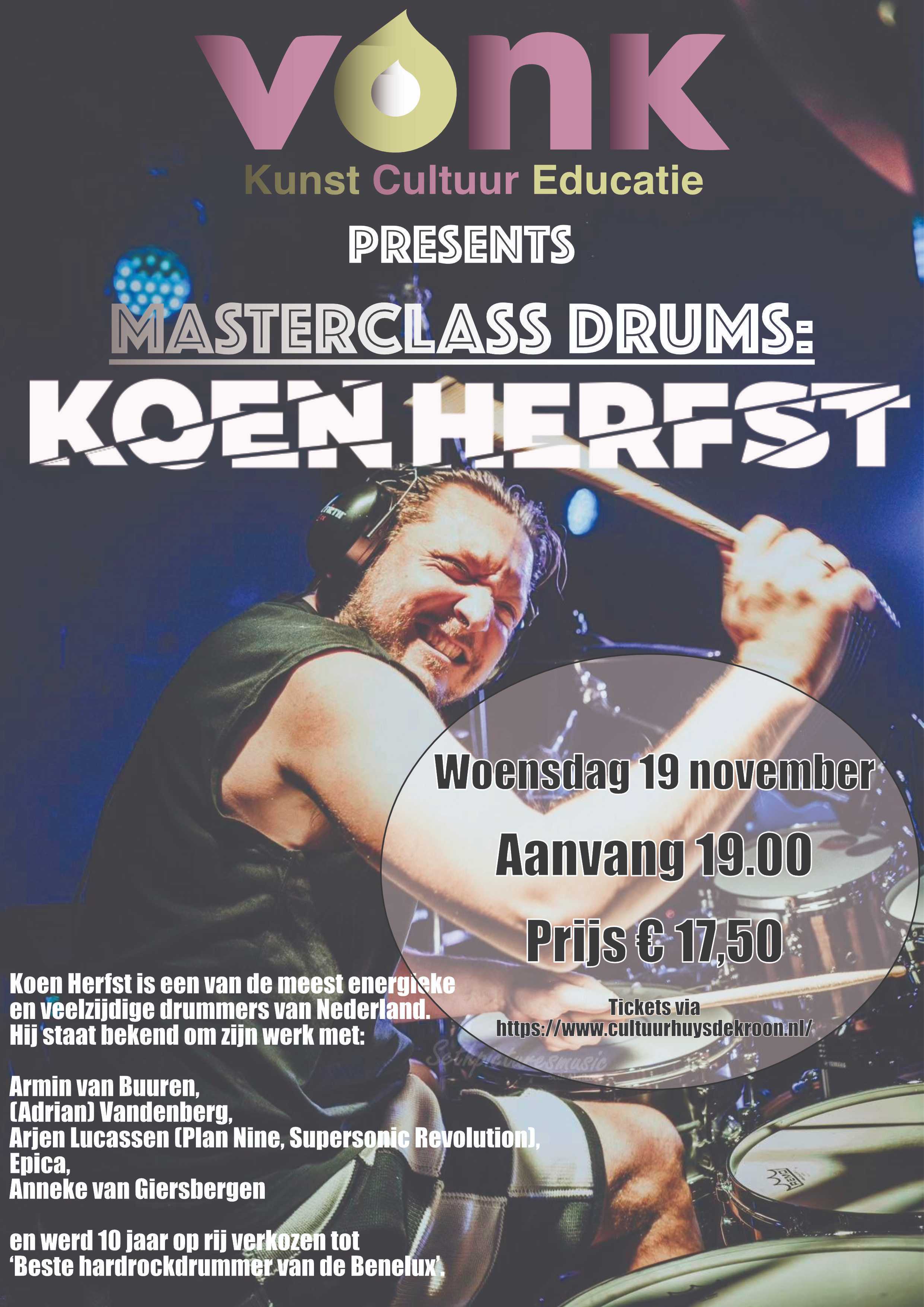 Affiche Masterclass Koen Herfst 1